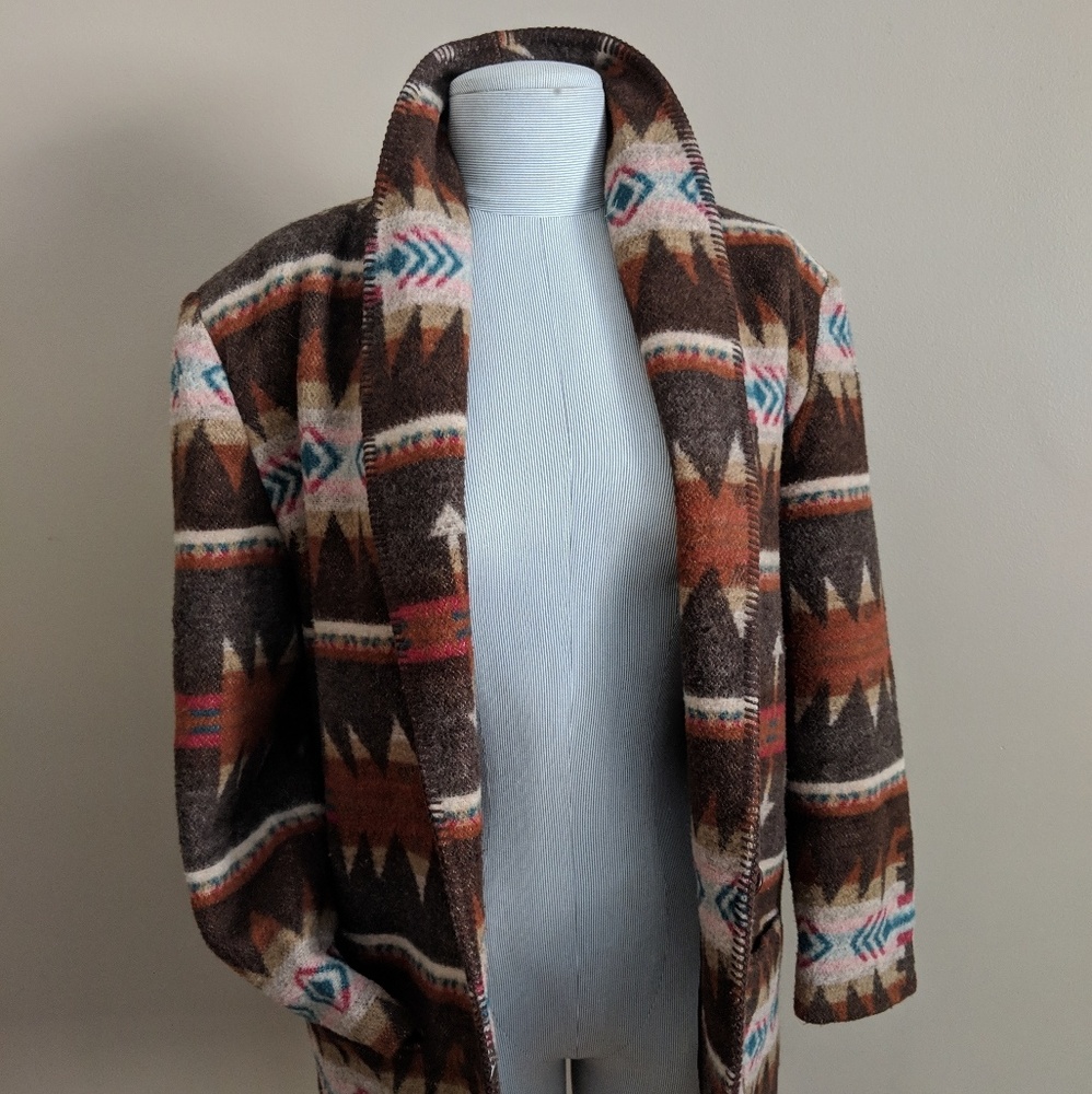 Vintage Aztec Print Blazer